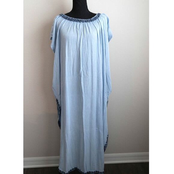 Muche et Muchette Blue Maxi Kaftan Dress Ladies Pre loved One Size Fits Most